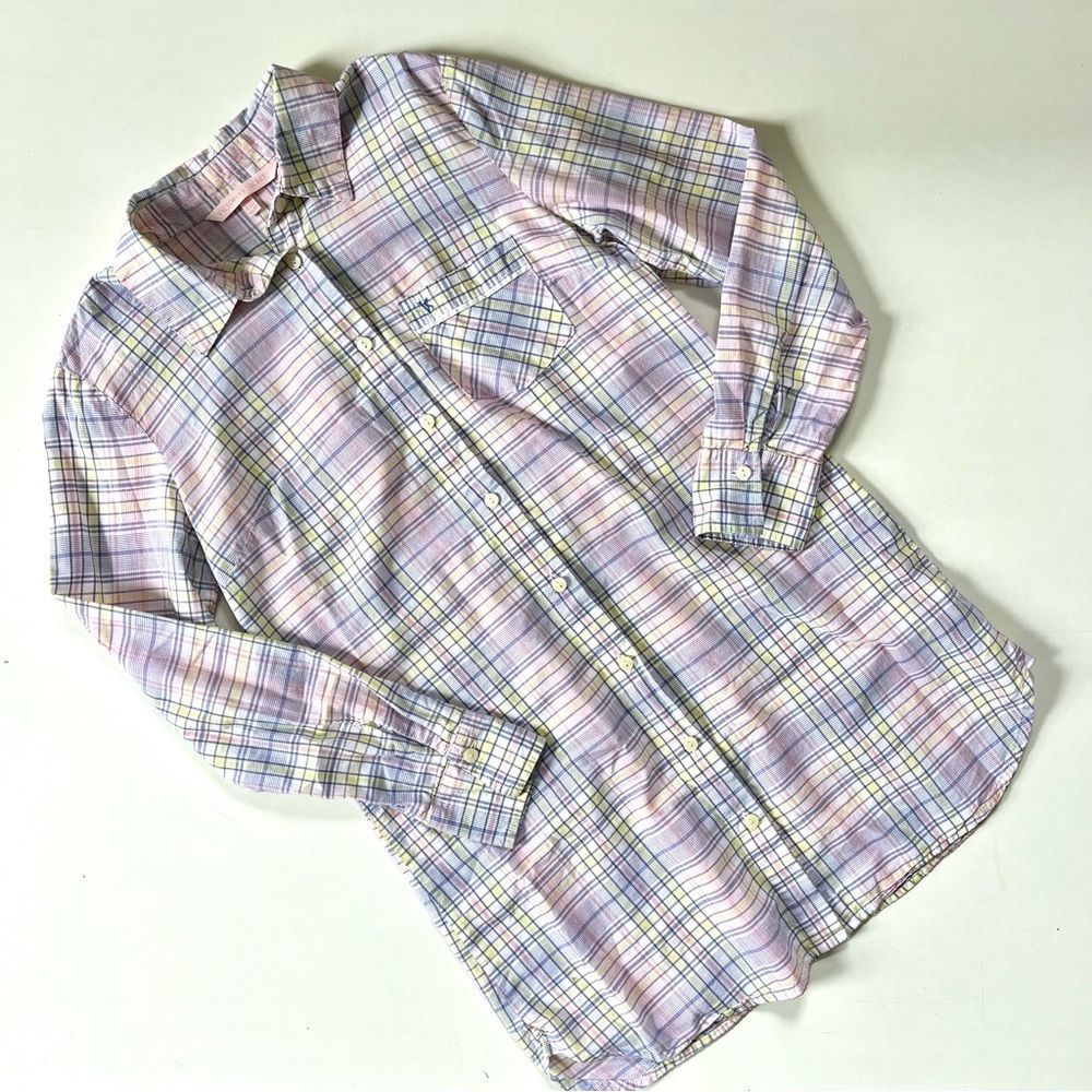 Victoria's Secret Plaid Nightshirt - Pink, Blue, Yellow